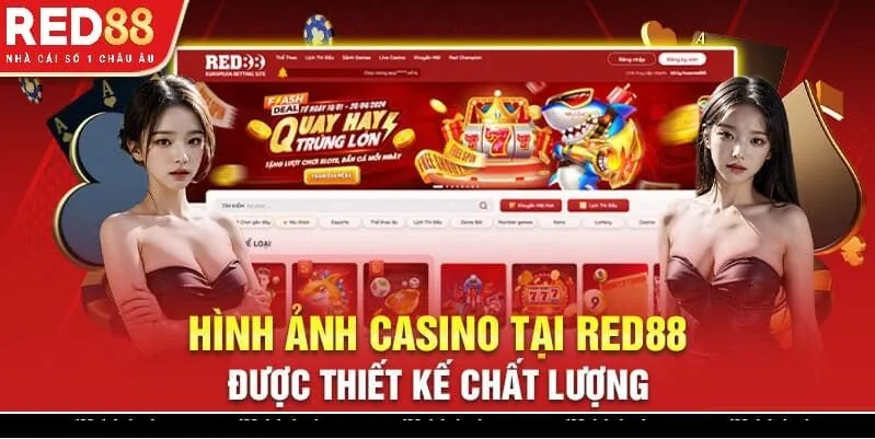 Hình ảnh casino Red88 được thiết kế chất lượng